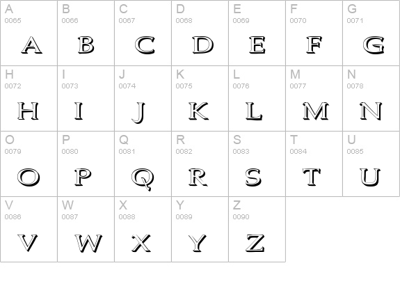 Jhunwest 3D uppercase A-Z preview