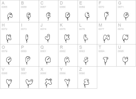 JI Balloon Caps uppercase A-Z preview