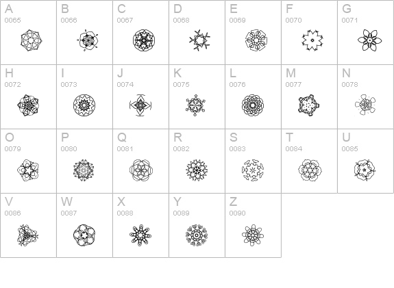 JI Kaleidoscope Bats 4 uppercase A-Z preview