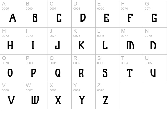 JI Manhattan uppercase A-Z preview