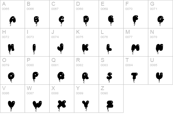JI Solid Balloon Caps uppercase A-Z preview