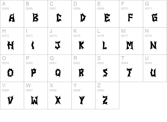 JI Stickerbush Caps uppercase A-Z preview
