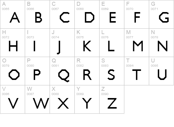 Jillican Bold uppercase A-Z preview