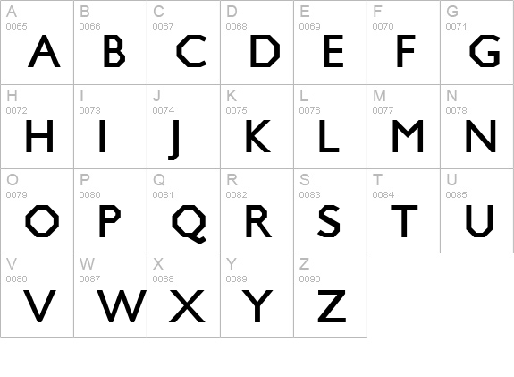 Jillican Heavy uppercase A-Z preview