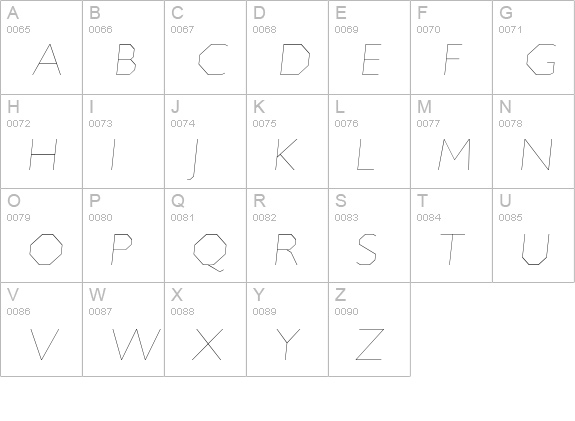 Jillican UltraLight Italic uppercase A-Z preview