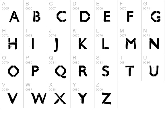 Jillican Warpaint uppercase A-Z preview