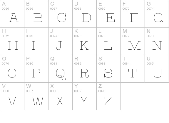 Jillsville uppercase A-Z preview