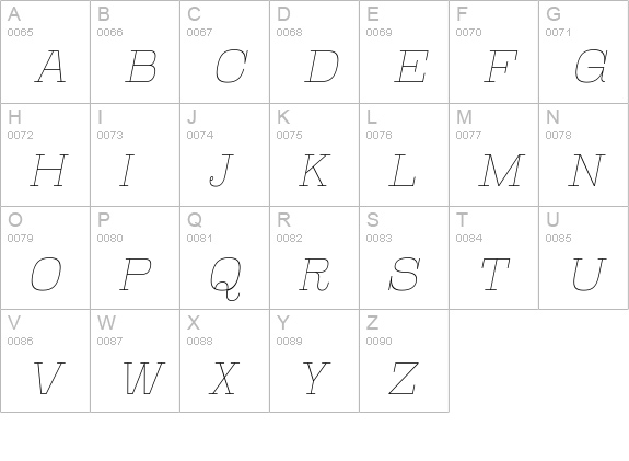 Jillsville Italic uppercase A-Z preview