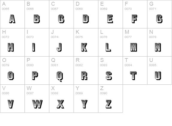 Jim Dandy uppercase A-Z preview