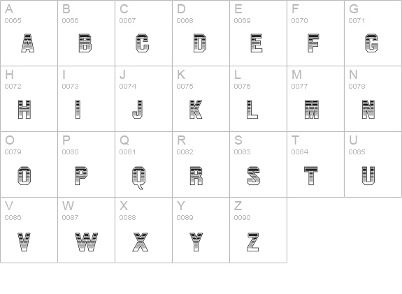 Jim Dandy2D uppercase A-Z preview