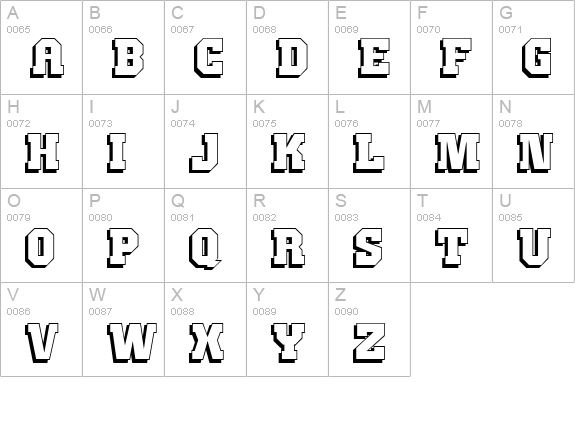 JimThorpe High uppercase A-Z preview