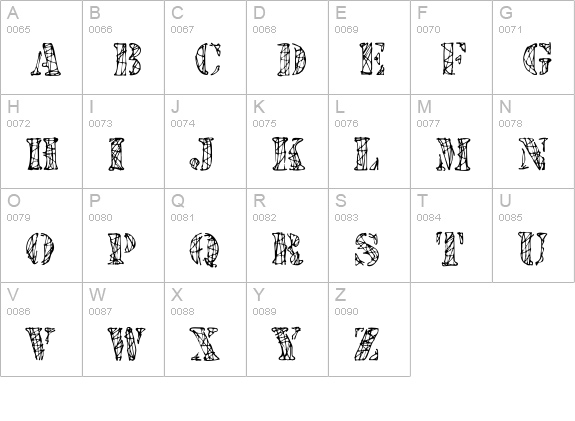 JJStencil Light uppercase A-Z preview