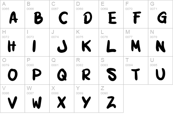 JLEE uppercase A-Z preview