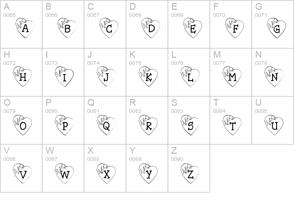 JLR Cat Nap uppercase A-Z preview