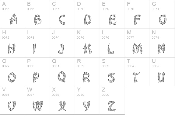 JLR Chinese Love Letters uppercase A-Z preview
