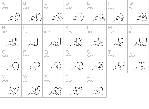 JLR Easter Peeps uppercase A-Z preview