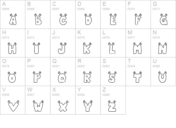 JLR Star Shrek uppercase A-Z preview