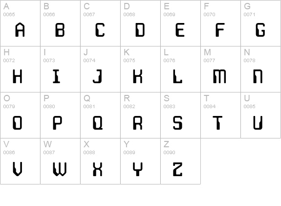 JLS Space Gothic-R NC uppercase A-Z preview