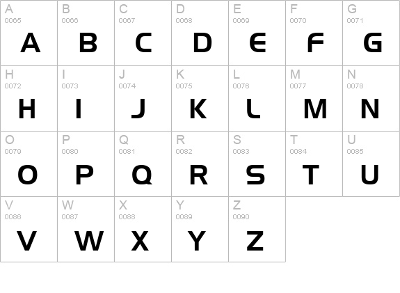 Jobber uppercase A-Z preview