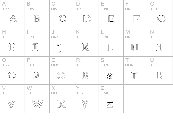 JohanVaaler uppercase A-Z preview