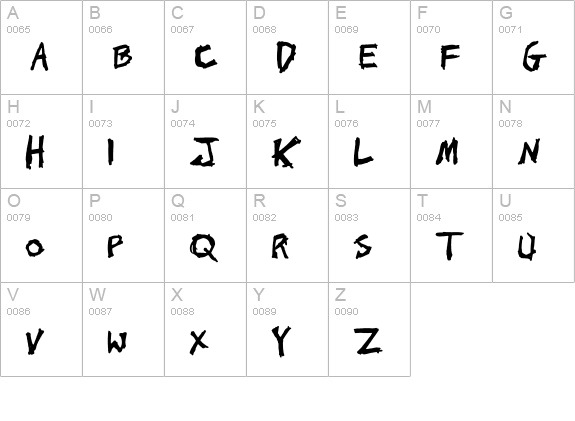 John's 1000 Hurts uppercase A-Z preview