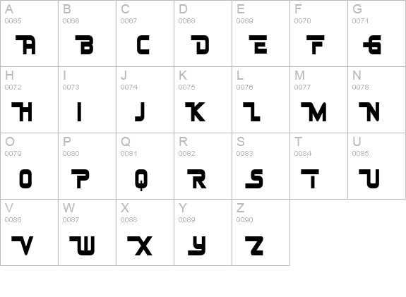 Johnny Fever uppercase A-Z preview