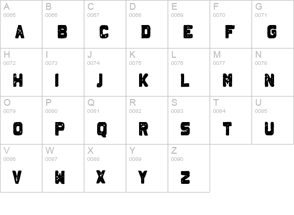 Johnny Homicide uppercase A-Z preview