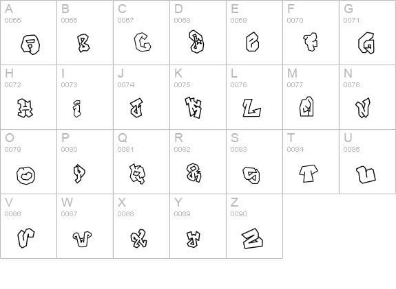 JOKER SIZE uppercase A-Z preview