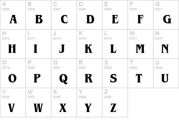 JonathanBoldCondensed uppercase A-Z preview