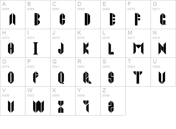 JOPPATOWNE uppercase A-Z preview