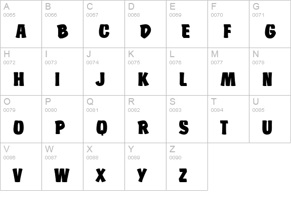 Josephs-Brush-Regular uppercase A-Z preview