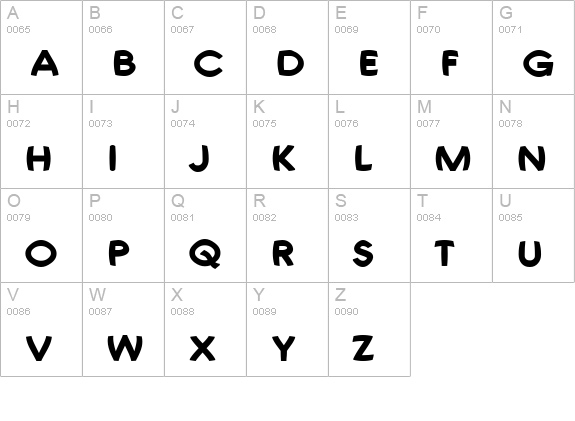 Joshs Font uppercase A-Z preview