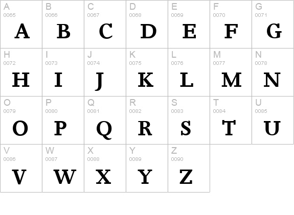 Josie-Demi-Regular uppercase A-Z preview
