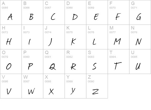 Journal uppercase A-Z preview