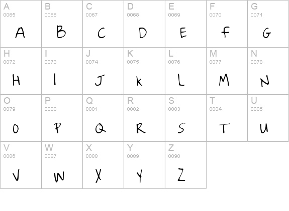 Joyful Juliana uppercase A-Z preview