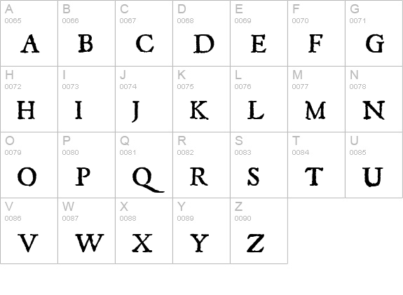 JSL Ancient uppercase A-Z preview