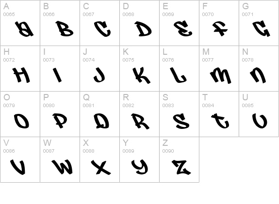 Judas uppercase A-Z preview
