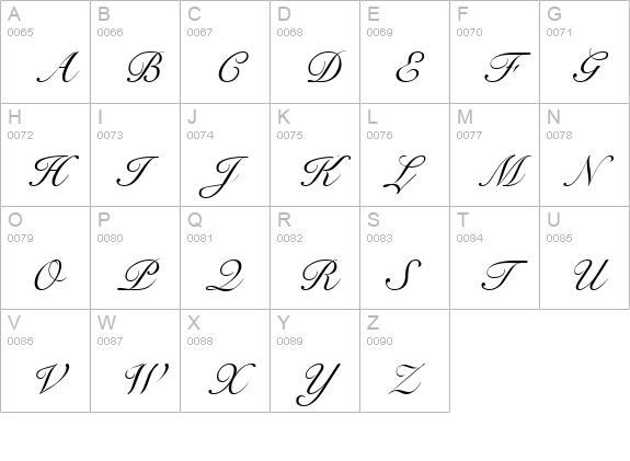 Judith uppercase A-Z preview