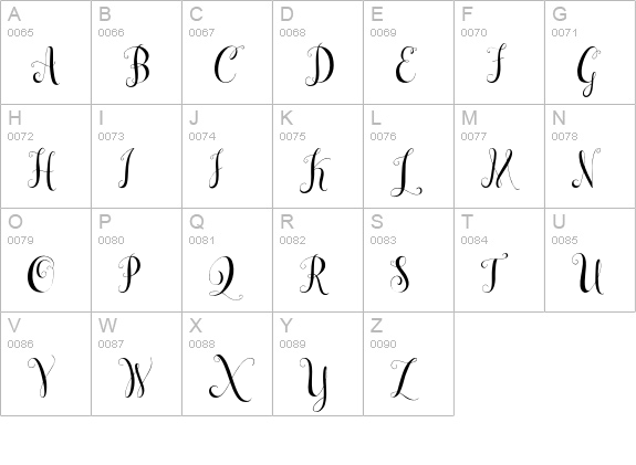 Judy uppercase A-Z preview