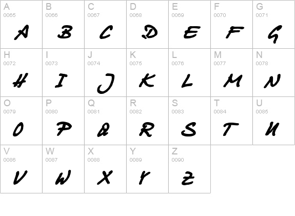 Juergen Bold Kursiv uppercase A-Z preview