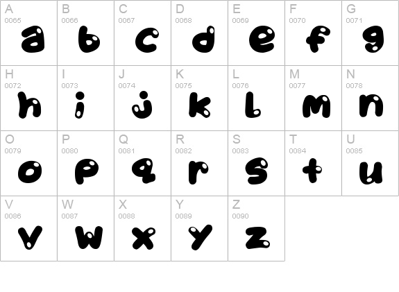 Juicy Fruity uppercase A-Z preview