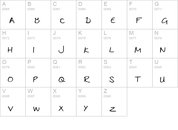 Julies uppercase A-Z preview