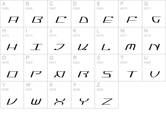 Jumptroops Light Italic uppercase A-Z preview