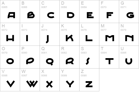 Junebug Stomp NF uppercase A-Z preview