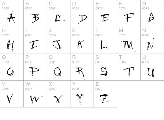 Jungle Bold uppercase A-Z preview