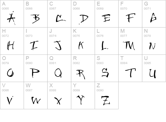 Jungle Clean uppercase A-Z preview