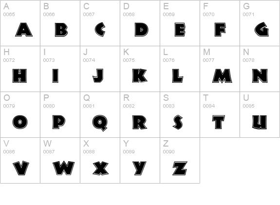 Jungle Fever Inline NF uppercase A-Z preview