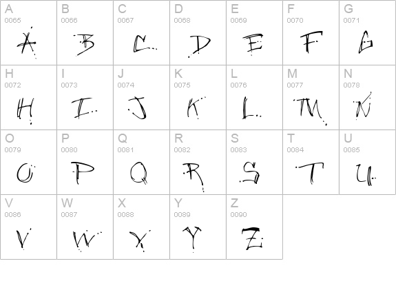 Jungle Ruff uppercase A-Z preview