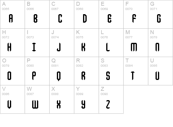 Jupiter Crash BRK uppercase A-Z preview