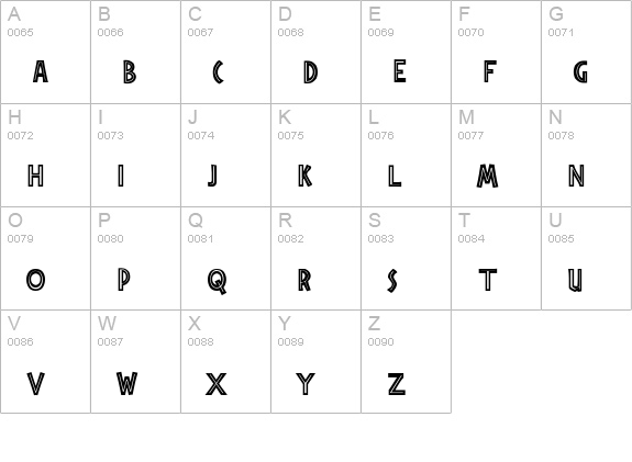 Jurassic Park uppercase A-Z preview